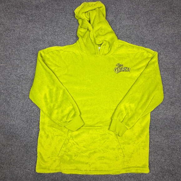 Dr. Seuss Other - Dr. Seuss The Grinch Plush Fleece Hoodie Lime Green Oversized M RN117508